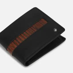 Louis Philippe Black Leather Bi-Fold Wallet for Men image 4
