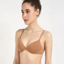 Calvin Klein underwear Sandalwood Solid Padded Full Coverage Bra image 2