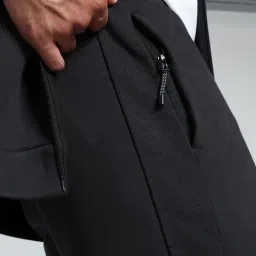 Puma Black Cotton Slim Fit Trackpants image 4