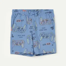 Fame Forever by Lifestyle Kids Blue Cotton Printed Shorts-picture-21