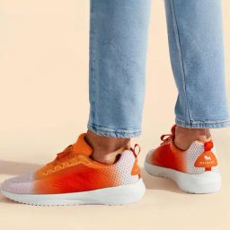 Neemans Men's Colourblocked Orange Ombre Running Shoes-picture-35