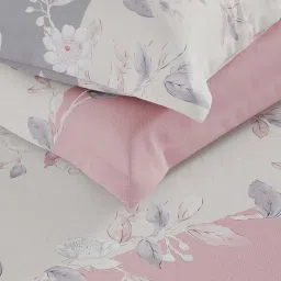 Bianca Beumonte Blue & Pink Microfibre 152 TC Double Bedsheet with 2 Pillow Covers image 4