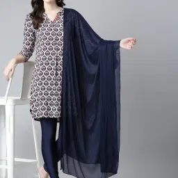 TWIN BIRDS Navy & Pink Dupatta - Pack of 2 image 4