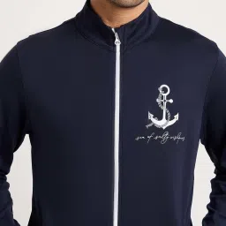 EDRIO Navy Regular Fit Jacket image 4