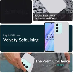 Sprig Back Cover for VIVO T3 5G (White) image 2