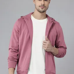 Park Avenue Solid Hooded Front Open Sweatshirt-image-71