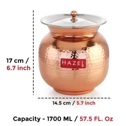 HAZEL Gold Stainless Steel Copper Coating Container with Lid image 4