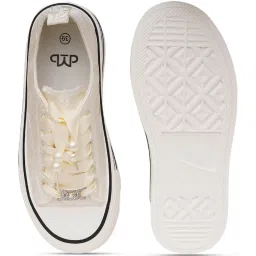 The White Pole Women's Beige Casual Sneakers image 4