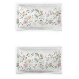 DDECOR Live beautiful Pink Cotton Floral 144 TC Double Flat Bedsheet with 2 Pillow Covers image 4