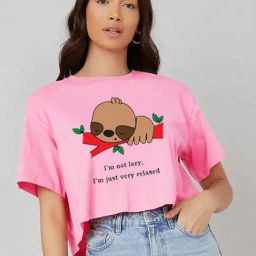 Kotty Pink Graphic Print Oversized T-Shirt-picture-15