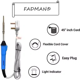 Fadman 3 In 1 Soldering Iron Kit Copper, Iron & Nickle Corded 25 W with Solder Wire image 5