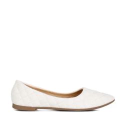 London Rag Women's White Flat Ballets-picture-7