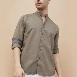 Code By Lifestyle Brown Regular Fit Shirt-picture-24