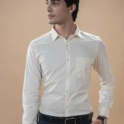 Turtle Cream Cotton Regular Fit Shirt-picture-13