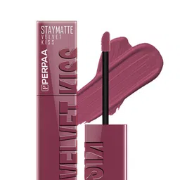 PERPAA Set Of 2 Velvet Kiss Matte Liquid Lipsticks- 3.5 ml Each- Light Mauve - Nude Pink image 3