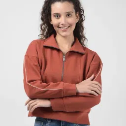 Numero Uno Brown Fleece Regular Fit Sweatshirt-picture-29