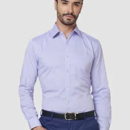 Raymond Violet Slim Fit Self Design Shirt-picture-16