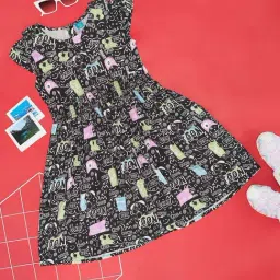 YU by Pantaloons Kids Black Printed Dress-image-76