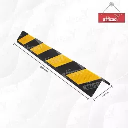 EFFICACY 80 cm L Shape Reflective Rubber Safety Corner Guard, WI-CORNER-GUARD-3 (Pack of  3) image 2