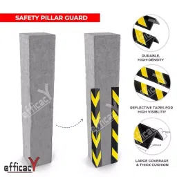 EFFICACY 80 cm L Shape Reflective Rubber Safety Corner Guard, WI-CORNER-GUARD-3 (Pack of  3) image 5