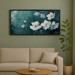 999Store Teal & White 1 Piece Canvas Other Wall Paintings-image-22