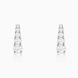 GIVA 925 Sterling Silver Rhodium-Plated Zircon Studded Circular Studs image 2