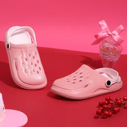 TRUFFLE COLLECTION Colour Blocked Perforated Clogs - Pink-picture-32