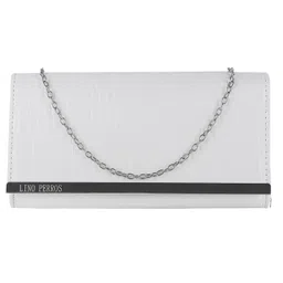 Lino Perros Croco Clutch (White)-image-46