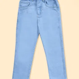 Kiddopanti Denim Solid Jeans - Light Blue-picture-14