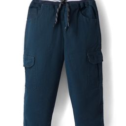 Rikidoos Solid Cargo Pants - Navy Blue-picture-28