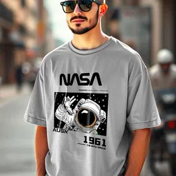 AUSK Men Printed Drop-Shoulder Sleeves Applique T-shirt-picture-26