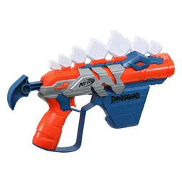 Nerf DinoSquad Stego Smash Dart Blasterwith 5 Elite Darts - Blue & Red image 2