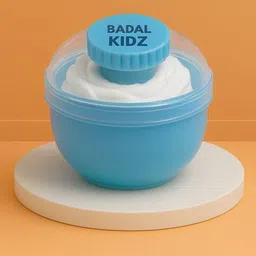 KIDS BASIC Baby Care Grooming Essential Combo | Soft Powder Puff with Built-In Storage Case + Nail Cutter + Nose Sucker + Hair Brush & Comb Set- Blue, Blue, Blue, Blue image 2