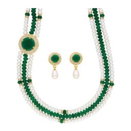Sri Jagdamba Pearls Multicolored Alloy Necklace Set-picture-33