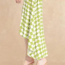 RAREISM Green Cotton Blend Printed Long Sleeves Dress image 4