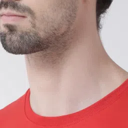 Friskers Red Cotton Slim Fit Printed T-Shirt image 4