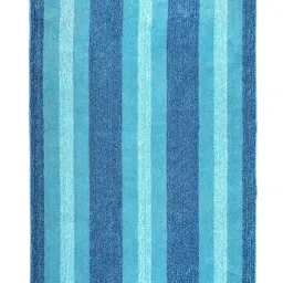 Saral Home Blue Microfiber Striped Antiskid Carpet (180 x 270 cm)-picture-26
