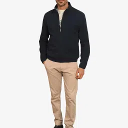 Rare Rabbit Navy Regular Fit Solid Jacket image 4