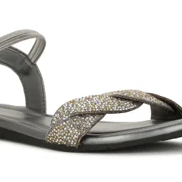 Bata Women's JAE E 24 Grey Ankle Strap Sandals image 4