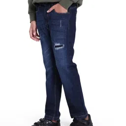 Rare Ones Boys Blue Cotton Solid Jeans image 4