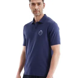 Rare Rabbit Navy Oversized Solid Polo T-Shirt image 4