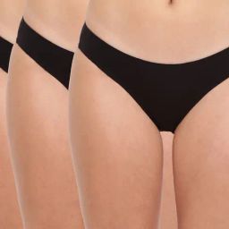 BASIICS by La Intimo Black Bikini Panty (Pack Of 3)-picture-9