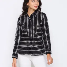 Globus Black & White Printed Shirt-image-17