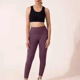 Go Colors! Purple Mid Rise Sports Tights-picture-38