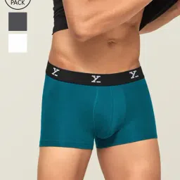 XYXX Multicolor Slim Fit Trunks (Pack Of 3)-image-5