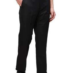Park Avenue Black Regular Fit Trousers image 4