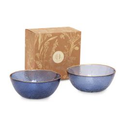 Pure Home and Living Textured Blue Glass Small Side Bowls-picture-13