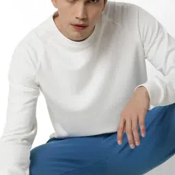 Rare Rabbit Off White Regular Fit Solid Sweatshirt image 4