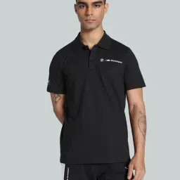 Puma Black Cotton Regular Fit Polo T-Shirt-image-82