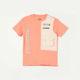 Fame Forever by Lifestyle Kids Coral Cotton Printed T-Shirt-picture-17